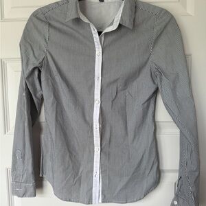 Classic Black and White Striped Shirt